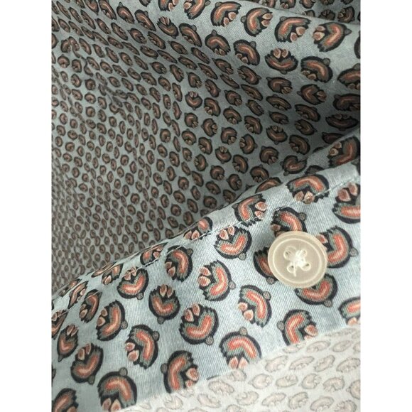 Kurt River Men's Slim Fit Shirt XL Pink Blue Rare Long Sleeve Button Up Spread - Picture 9 of 10